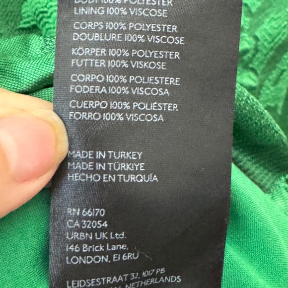 BY ANTHROPOLOGIE Green Jacquard Hi Low Bubble Midi Dress Size 4 - Picture 6 of 8